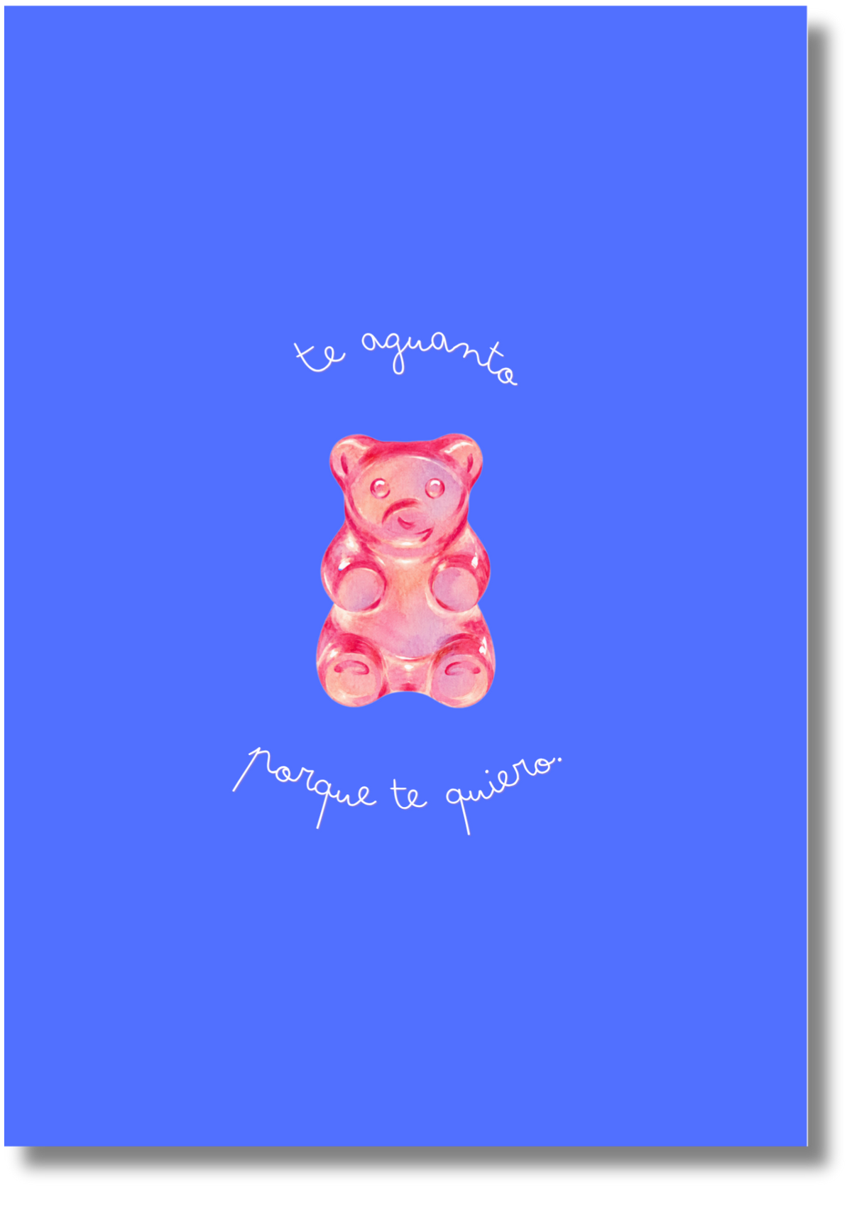 Te aguanto porque te quiero • Postal de amor